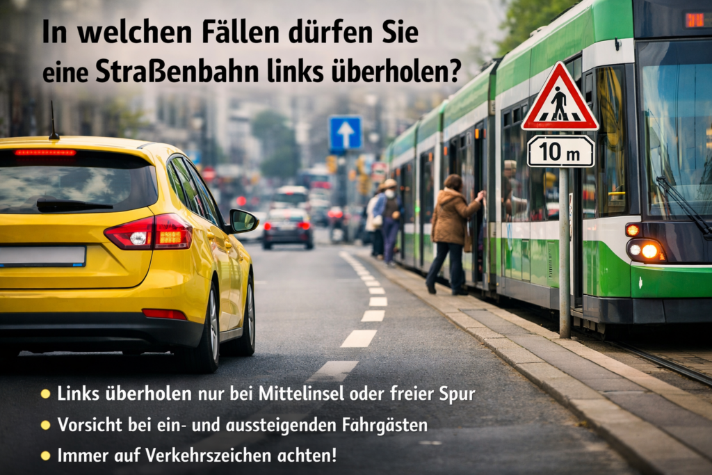 In Welchen Fallen Durfen Sie Eine Strassenbahn Links Uberholen