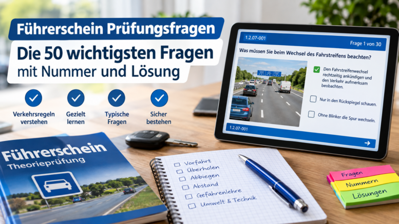 50 wichtige Führerschein Prüfungsfragen